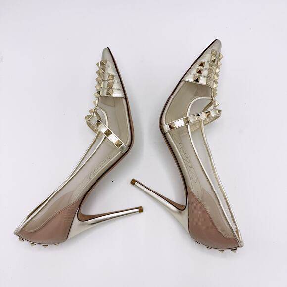 VALENTINO GARAVANI Rockstud Alcove Pump in Platinum (Size 40) - Picture 12 of 15